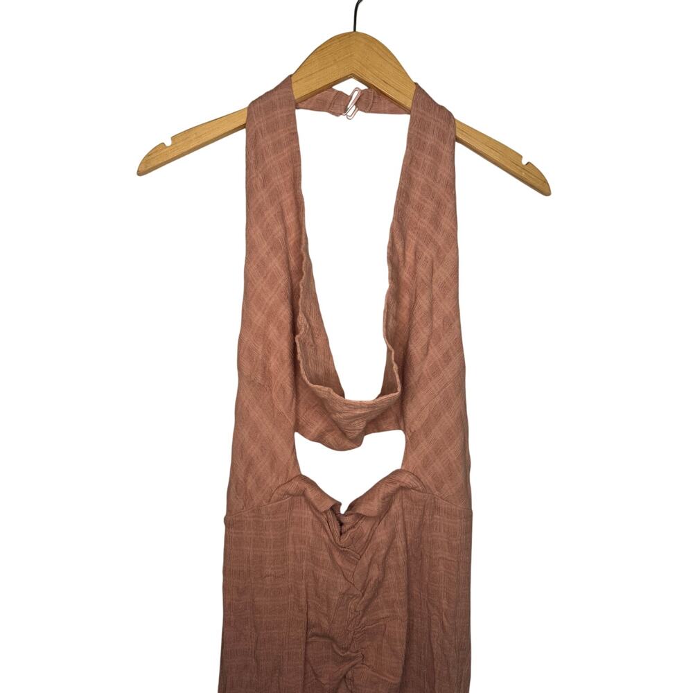 Free People Free-est Nya Maxi Halter Dress Women’s Size M Ballet Pink Taupe NWOT - Picture 5 of 8